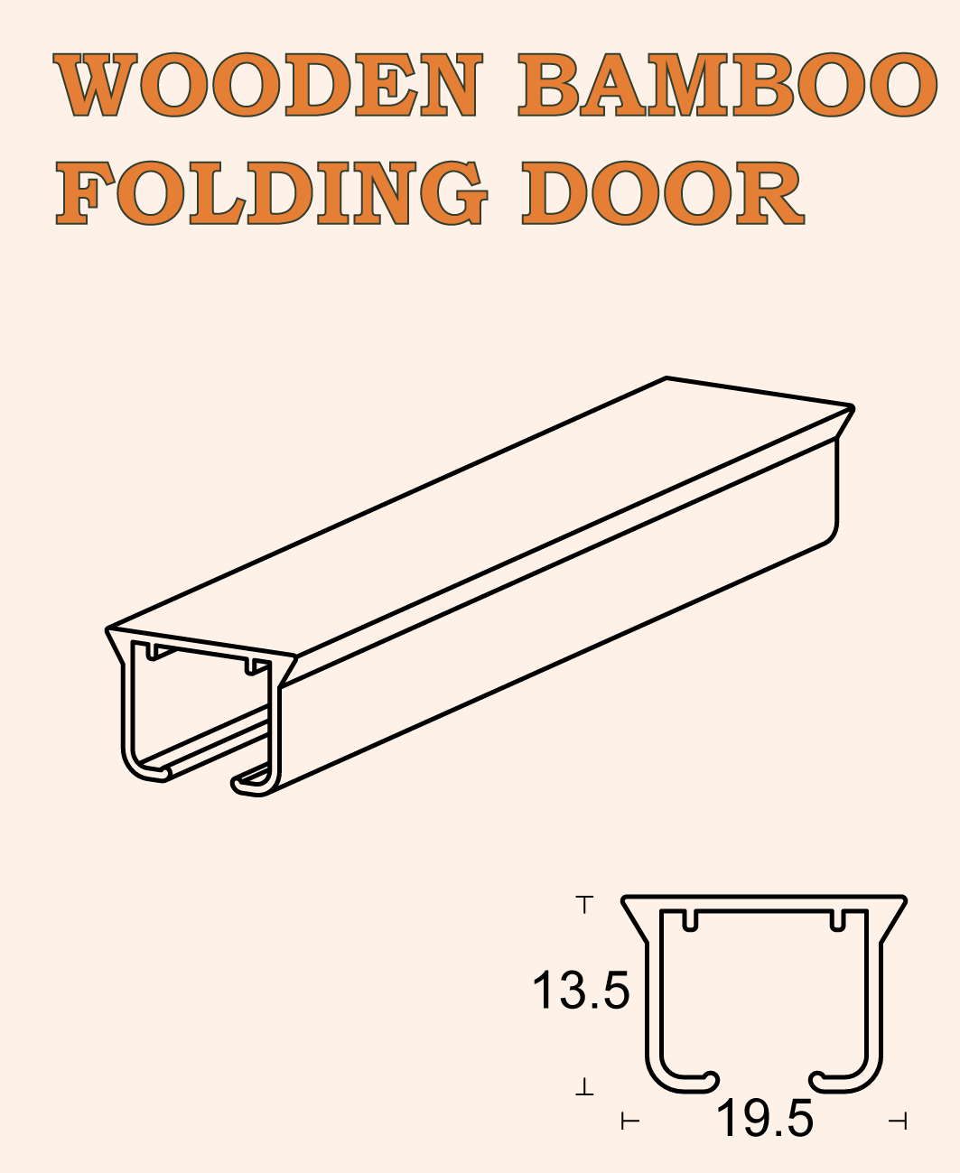 WOODEN BAMBOO FOLDING DOOR